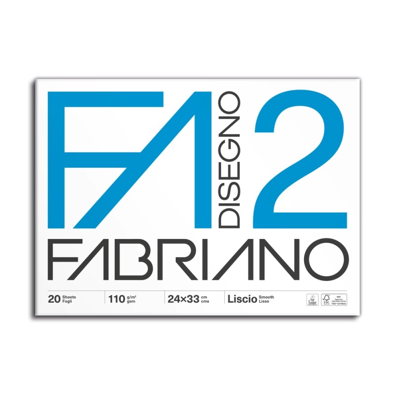 BLOCCO CARTA DA DISEGNO FABRIANO F2