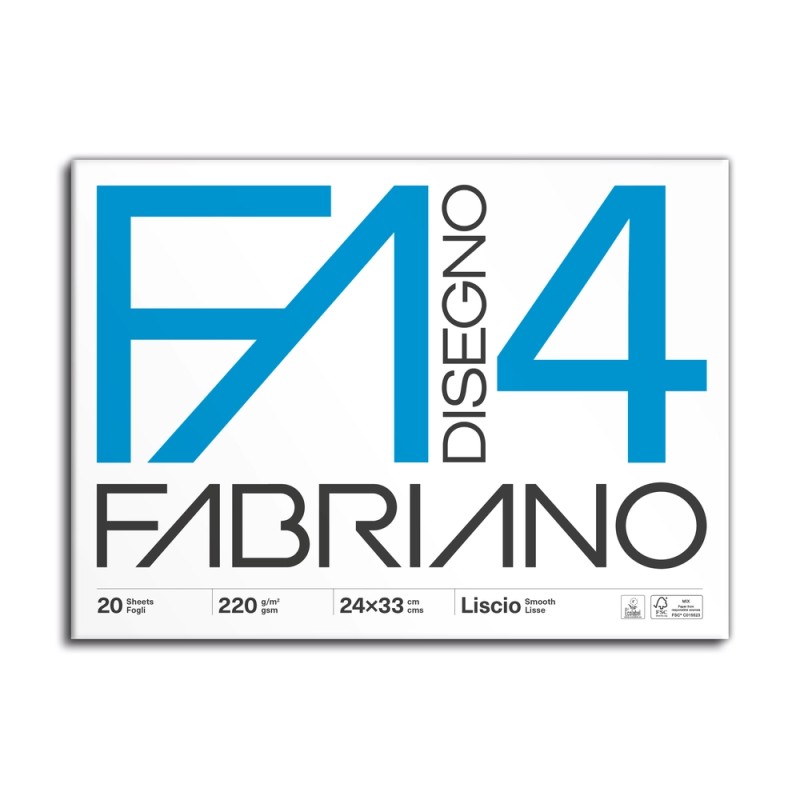 BLOCCO CARTA DA DISEGNO FABRIANO F4