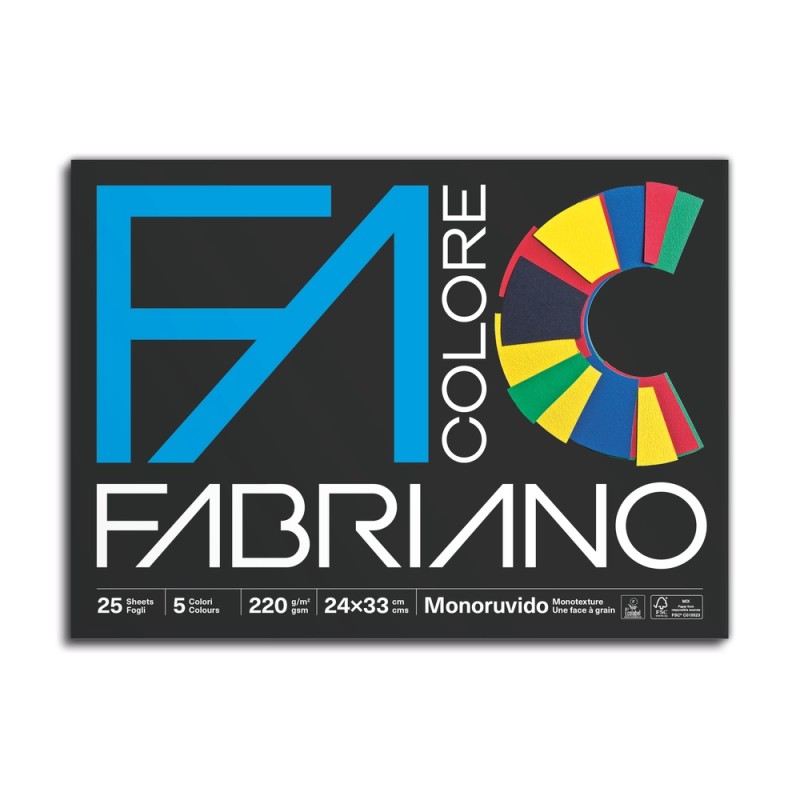 BLOCCO CARTA DA DISEGNO FABRIANO COLORE