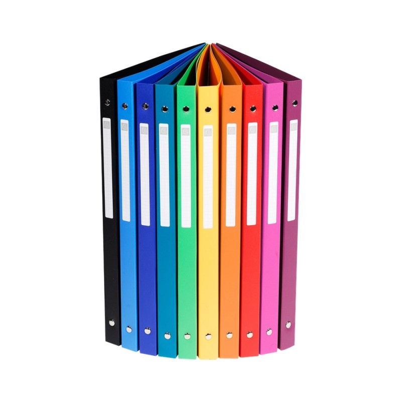 CARTELLA AD ANELLI PPL COLORE PIENO OPACO