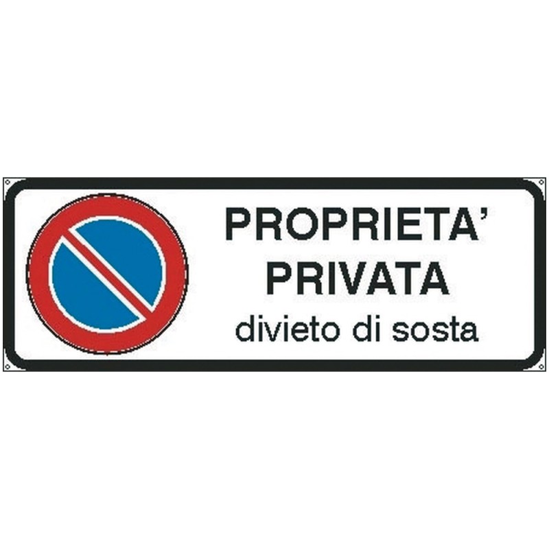 CARTELLO SEGNALETICA ADESIVO IN ALLUMINIO