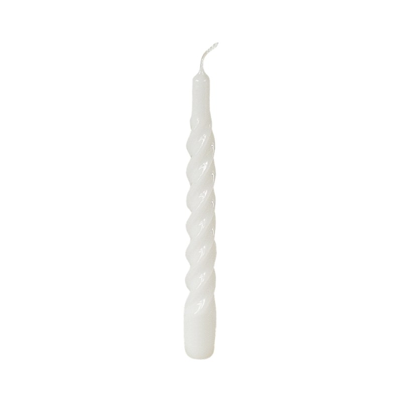 CANDELE TORTIGLIONE ORNAMENTALI LACCATE 6pzh 20cmø 22mm