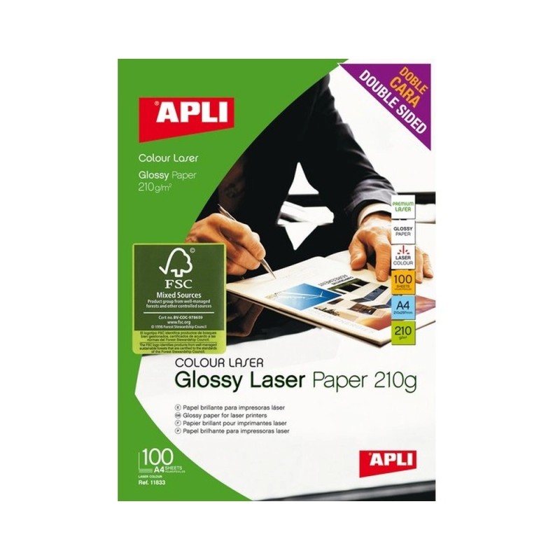 CARTA LASER FOTOGRAFICA GLOSSY - BIANCA 100ff A4