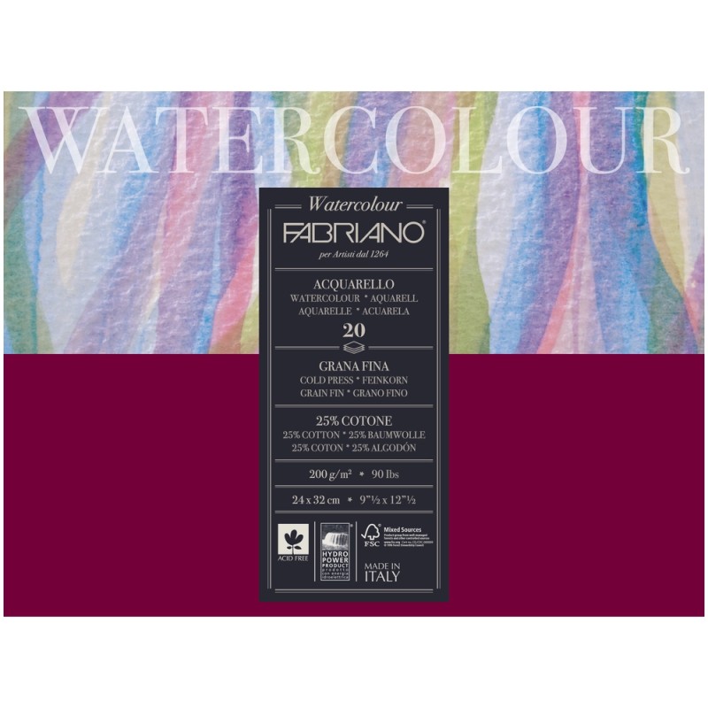 BLOCCO CARTA DA DISEGNO WATERCOLOUR STUDIO