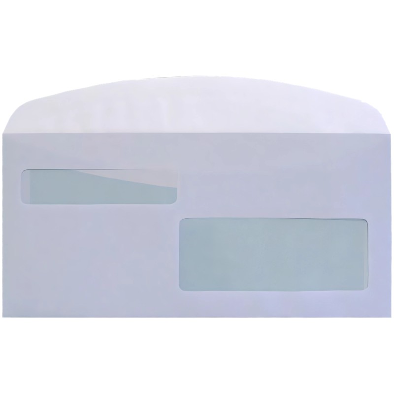 BUSTE CON DOPPIA FINESTRA INTERNOGRAFATE BIANCO
