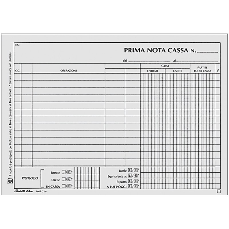 REGISTRO PRIMANOTA CASSA