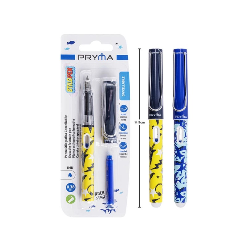 PENNA STILOGRAFICA CANCELLABILE - MEDIA BLU