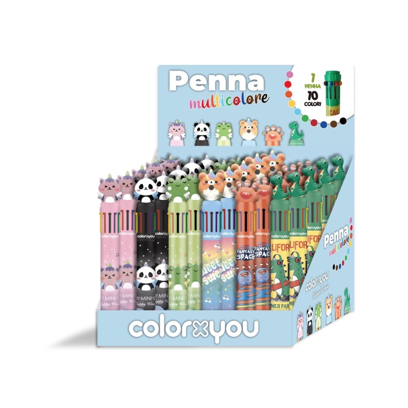 PENNA A SCATTO 10 COLORI