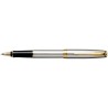 PENNA DA REGALO SONNET STAINLESS STEEL GT - ACCIAIO/FINITURE ORO
