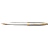 PENNA DA REGALO SONNET STAINLESS STEEL GT - ACCIAIO/FINITURE ORO