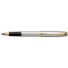 PENNA DA REGALO SONNET STAINLESS STEEL GT - ACCIAIO/FINITURE ORO