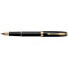 PENNA DA REGALO SONNET LAQUE BLACK GT - NERO LUCIDO/FINITURE ORO