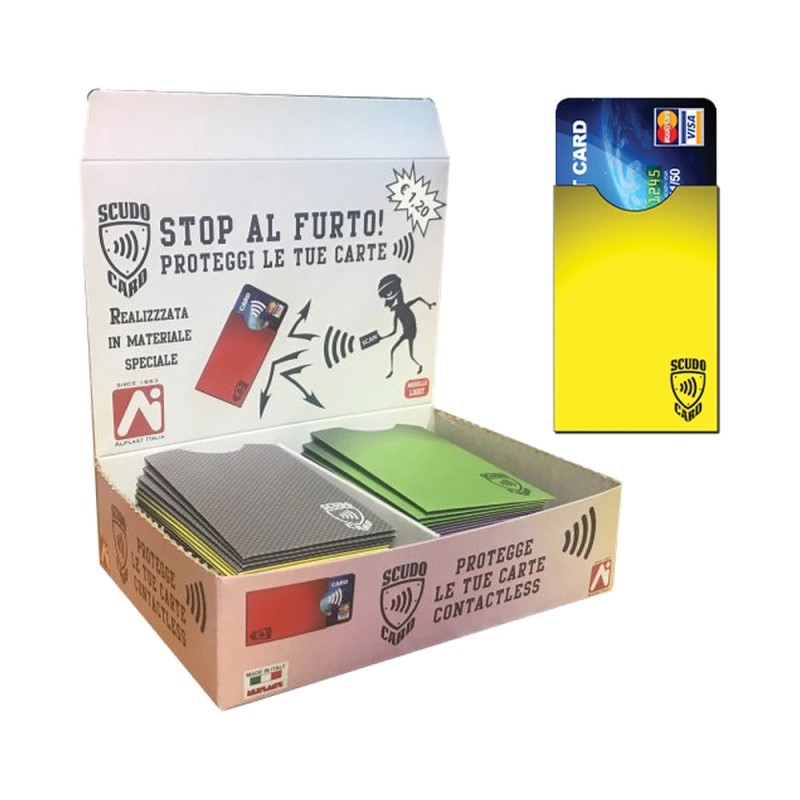 SCUDOCARD ULTRA CROMO PORTACARD PER CARTE CONTACTLESS/RFID