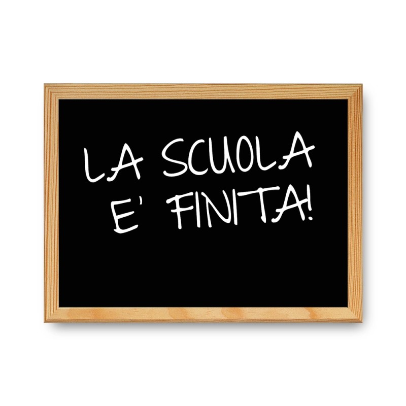 LAVAGNA PER GESSI NERA cornice in LEGNO NATURALE