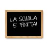 LAVAGNA PER GESSI NERA cornice in LEGNO NATURALE