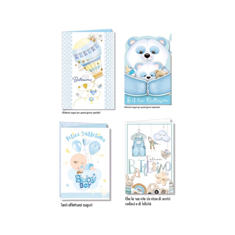 BIGLIETTI DI AUGURI SELEZIONE TOP QUALITY - cm 11,5x17 4soggetti