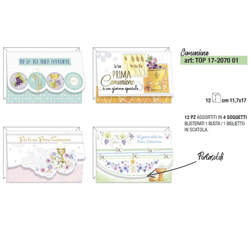 BIGLIETTI DI AUGURI SELEZIONE TOP QUALITY - cm 11,5x17 4soggetti