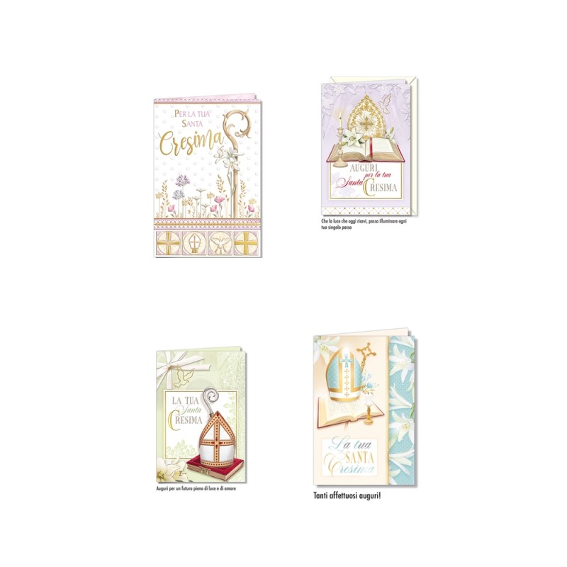 BIGLIETTI DI AUGURI SELEZIONE TOP QUALITY - cm 11,5x17 4soggetti