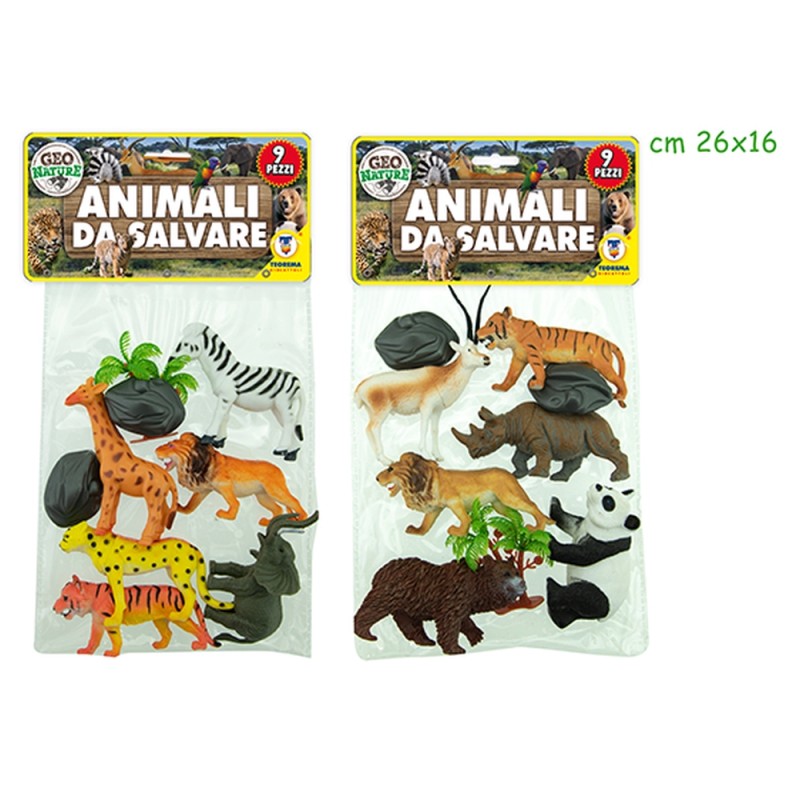 GEO NATURE - ANIMALI DA SALVARE 6 PZ 2 ASS