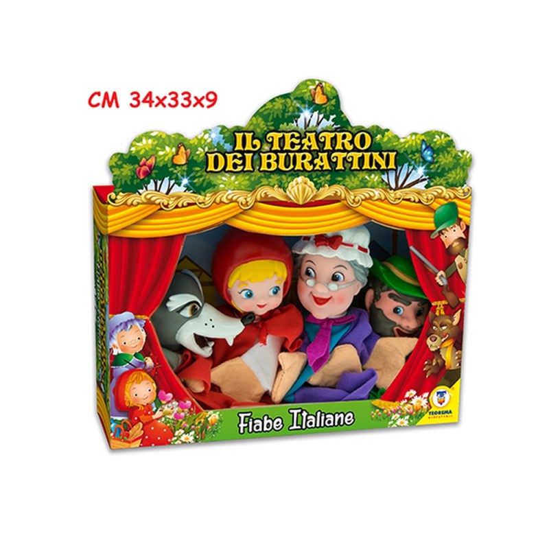 GIOCO MARIONETTE TEATRINO FIABE ITALIANE 4 PZ