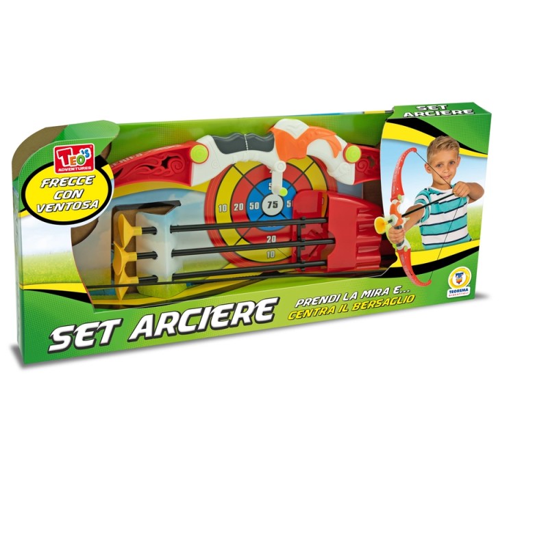 TEO S - SET ARCIERE CON ARCO FRECCE E BERSAGLIO