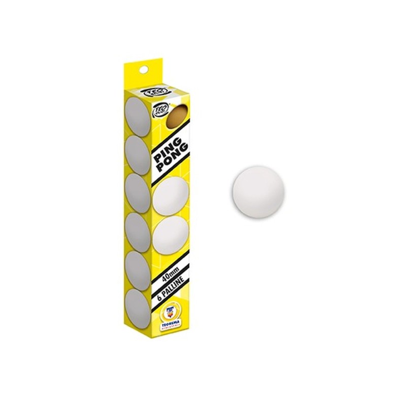 TEOSPORT - PALLINE PING PONG MULTIUSO 40MM 6PZ