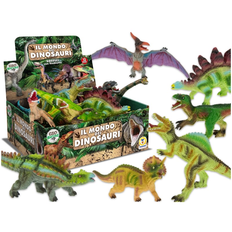 GEO NATURE - DINOSAURI SOFFICI CON FISCHIETTO