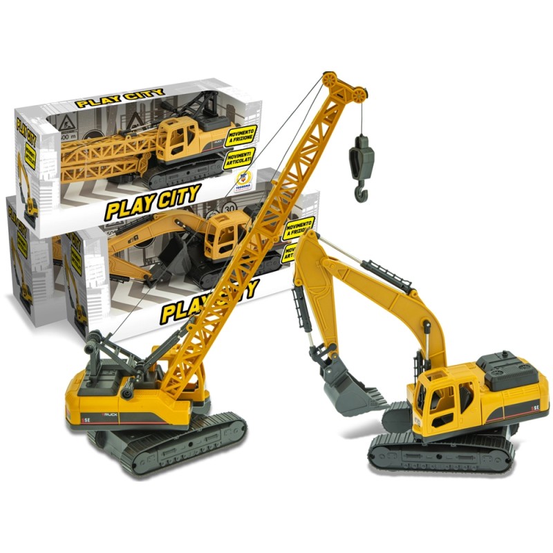 PLAY CITY - MEZZI IN CANTIERE A FRIZIONE 2 MDL ASS