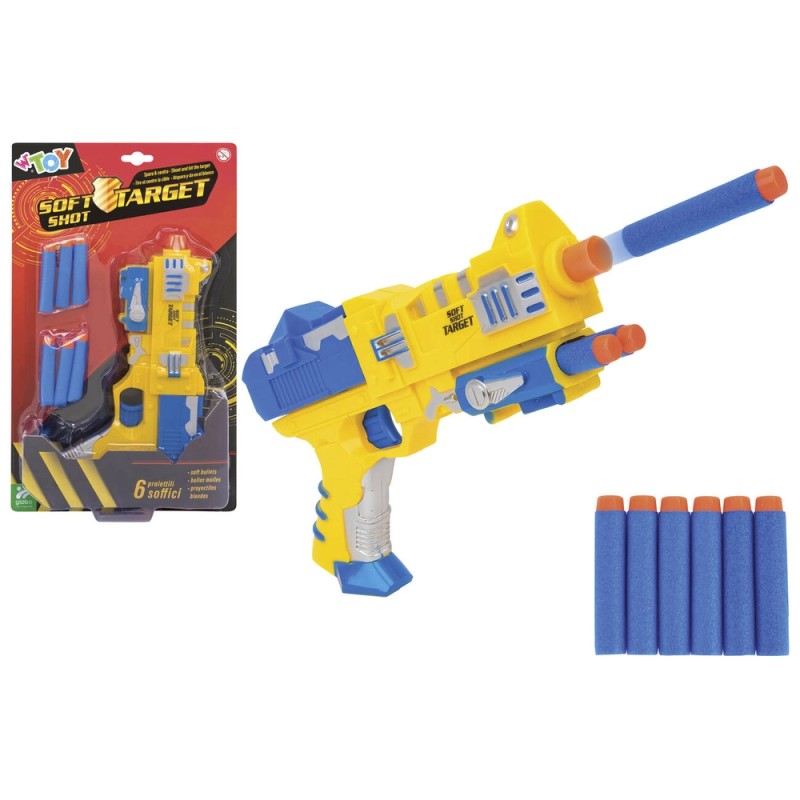 PISTOLA C/6 PROIETTILI SOFFICI 2 ASS.