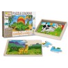 FATTO DI LEGNO - PUZZLE COLORATI 12 FIGURE 3 MDL