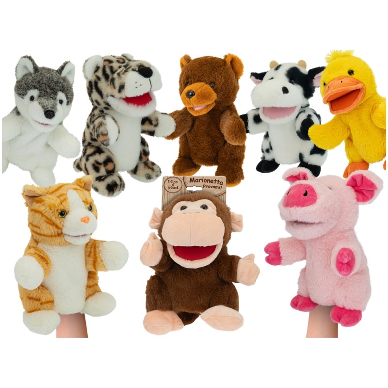 NICE & GOOD - MARIONETTE ANIMALI 25 CM 8 MDL ASS
