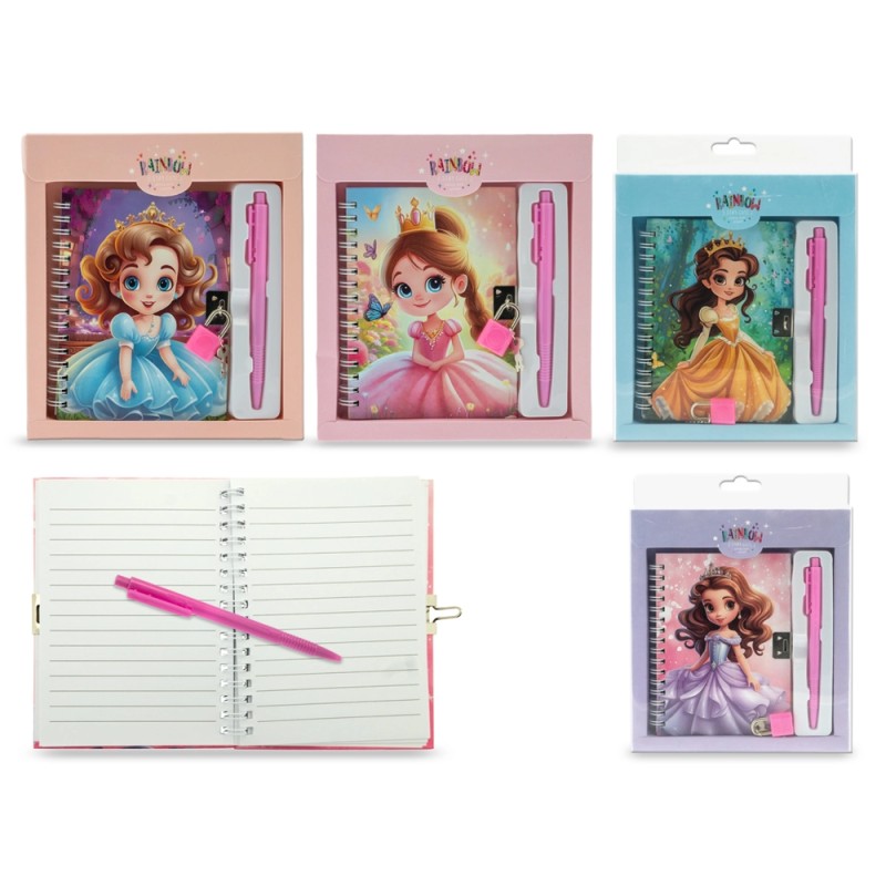 MISS SIGNORINA - DIARIO PRINCIPESSE CON PENNA E LUCCHETTO