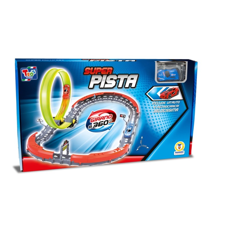 TEO S - SUPER PISTA CON GIRO 360* 1 MACCHINA RETROCARICA
