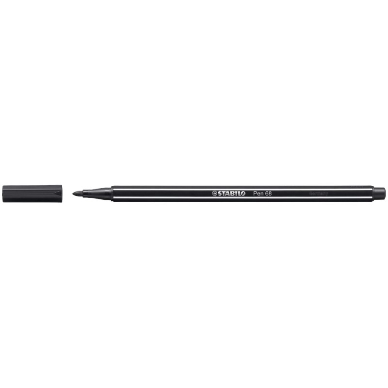 Pennarelli acquarellabili pen 68 punta media STABILO, Nero