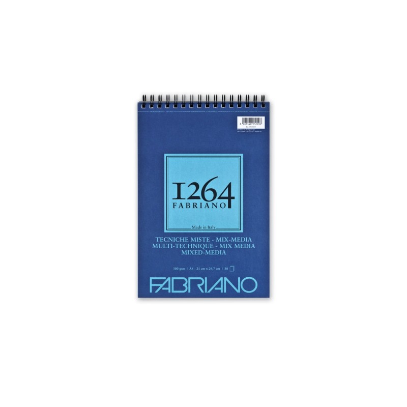 Blocco mixed media 1264 a spirale FABRIANO, 300g/m²