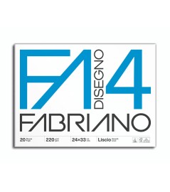 Blocco Carta da Disegno Fabriano F4 Bianco 4 Angoli