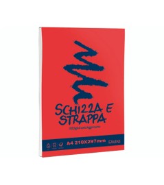 Blocco Schizzi Schizza e Strappa Bianco Collato Lato Corto
