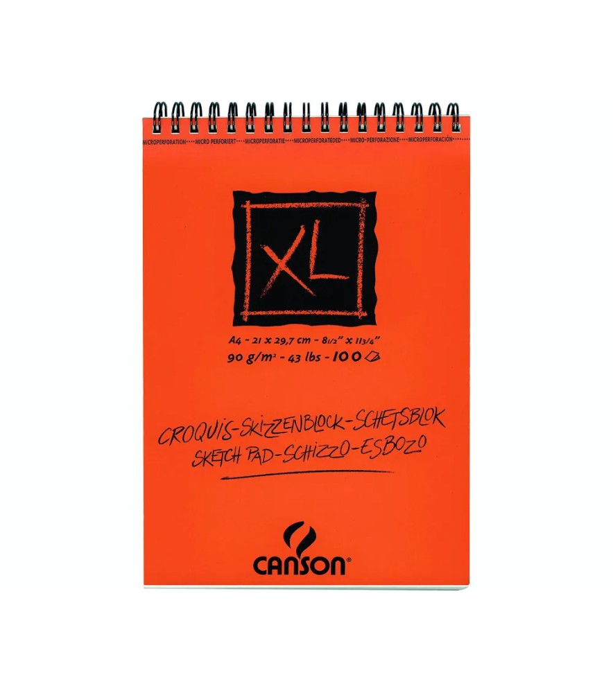Blocco Schizzi Xl Bianco Spirale Lato Corto