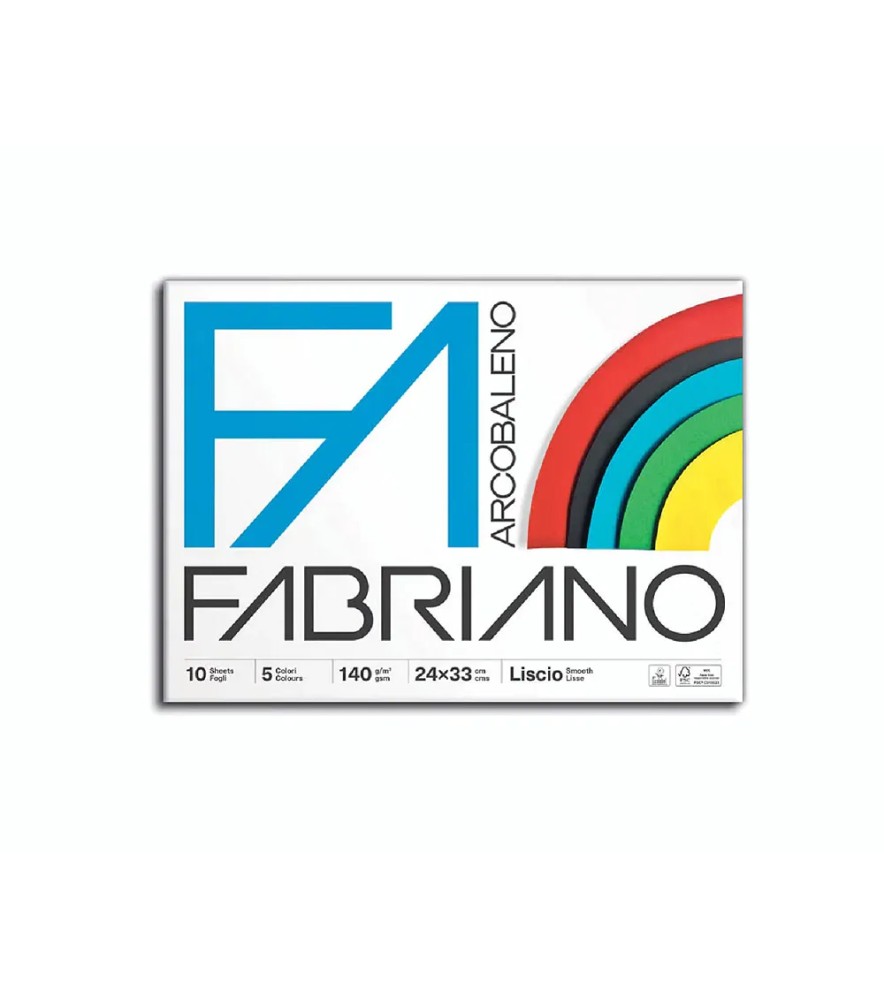 Album da Disegno Fabriano Arcobaleno 5 colori Punto Metallico
