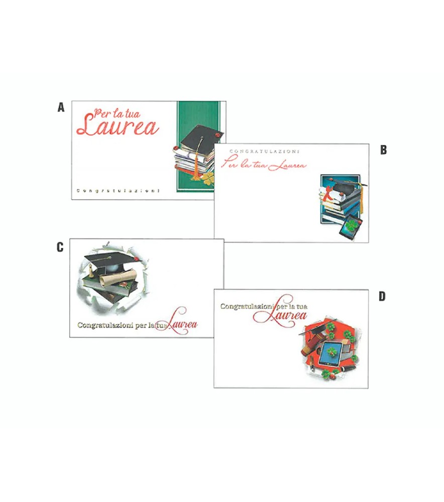 Buste e Biglietti Visita Laurea 4sog 100+100 pezzi
