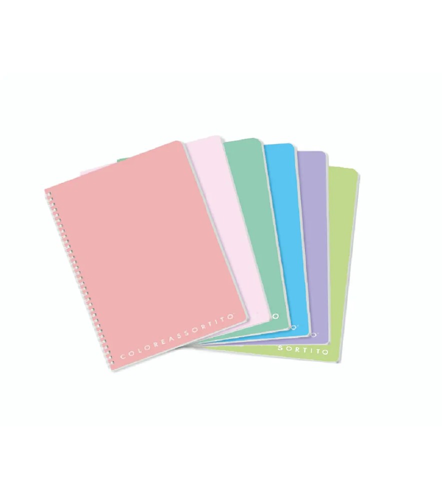 Maxi Spiralato Ppl con Fori Pastel 160 pagine 80gr 80 fogli
