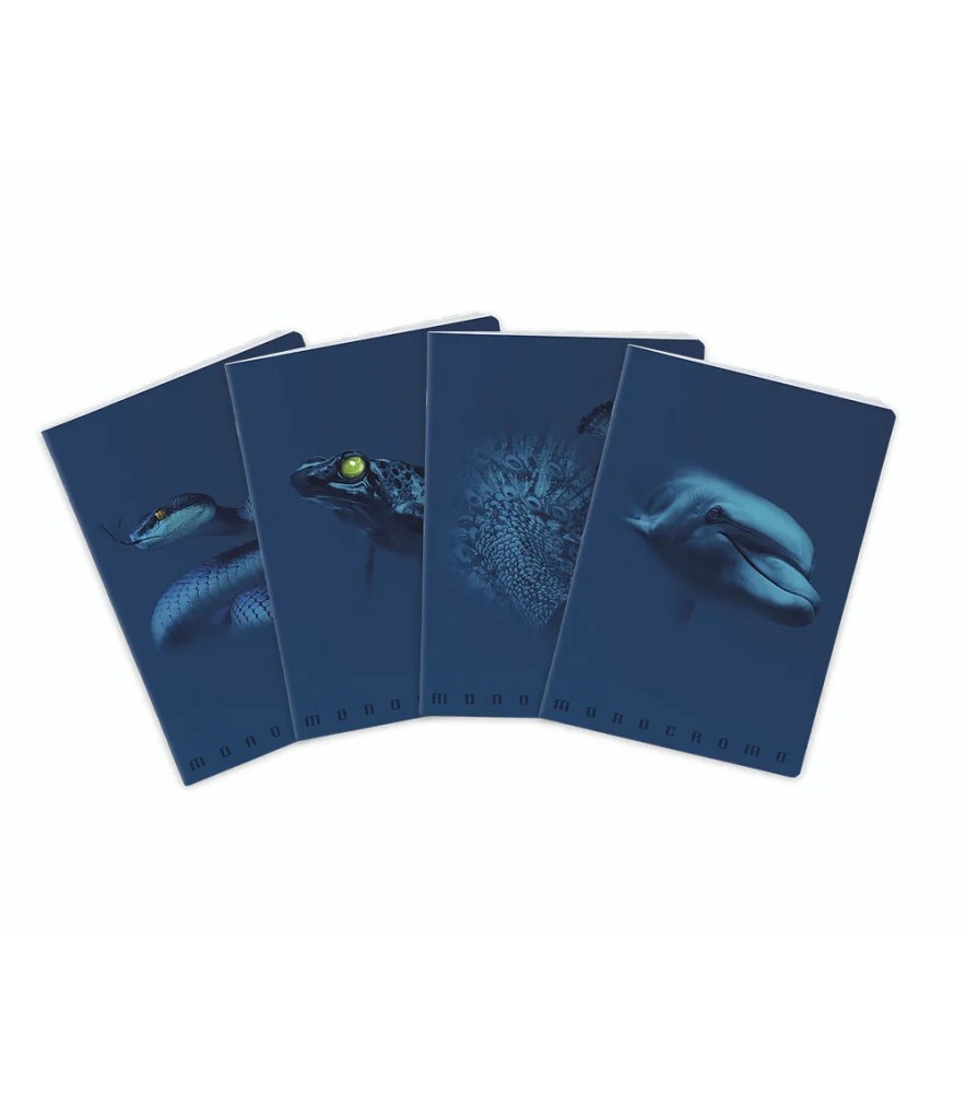 Maxi Quaderno Monocromo Blue 80 pagine 100gr Punto Metallico