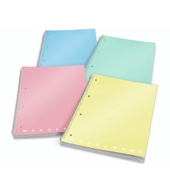 Maxi Spiralato Skip Pastel a 4 Fori 140 pagine 80gr Spirale