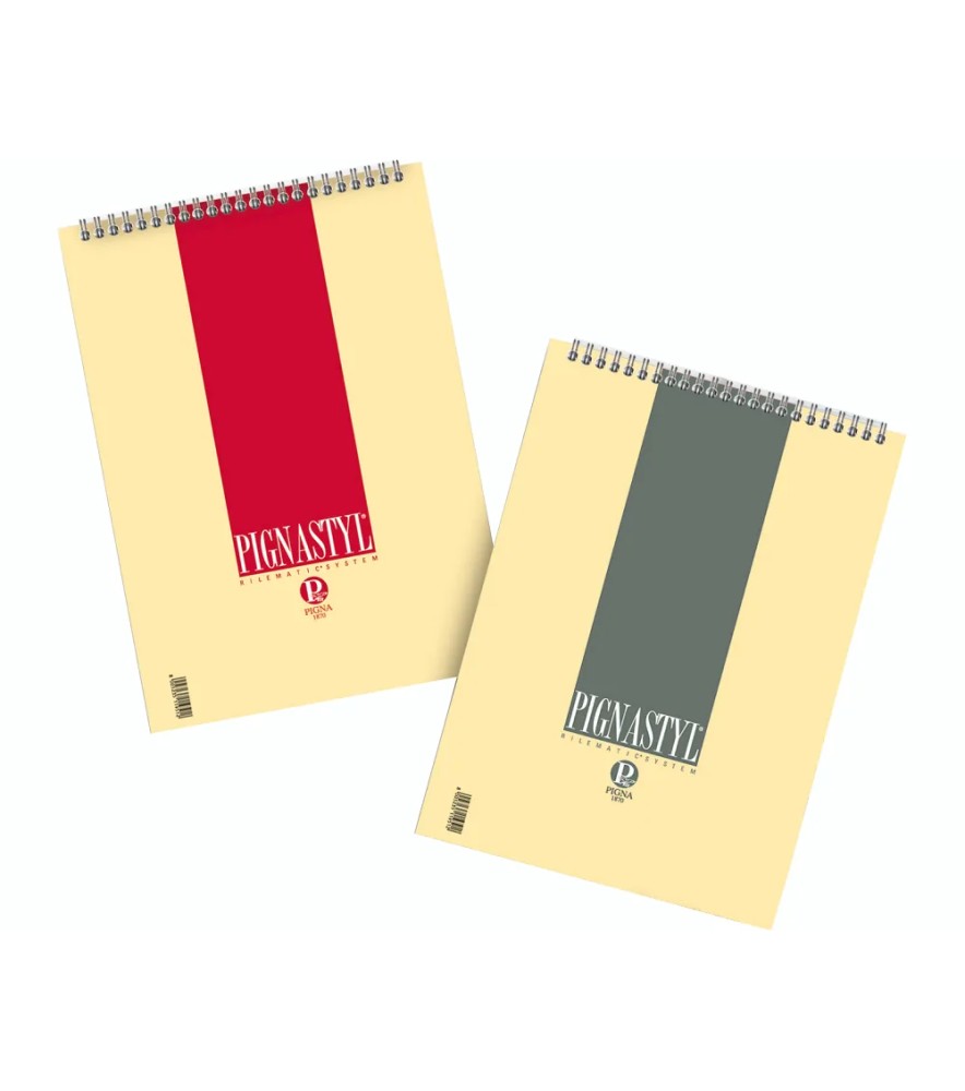 Blocco Notes Spirale Pignastyl 80gr Spirale Bianca 60 fogli