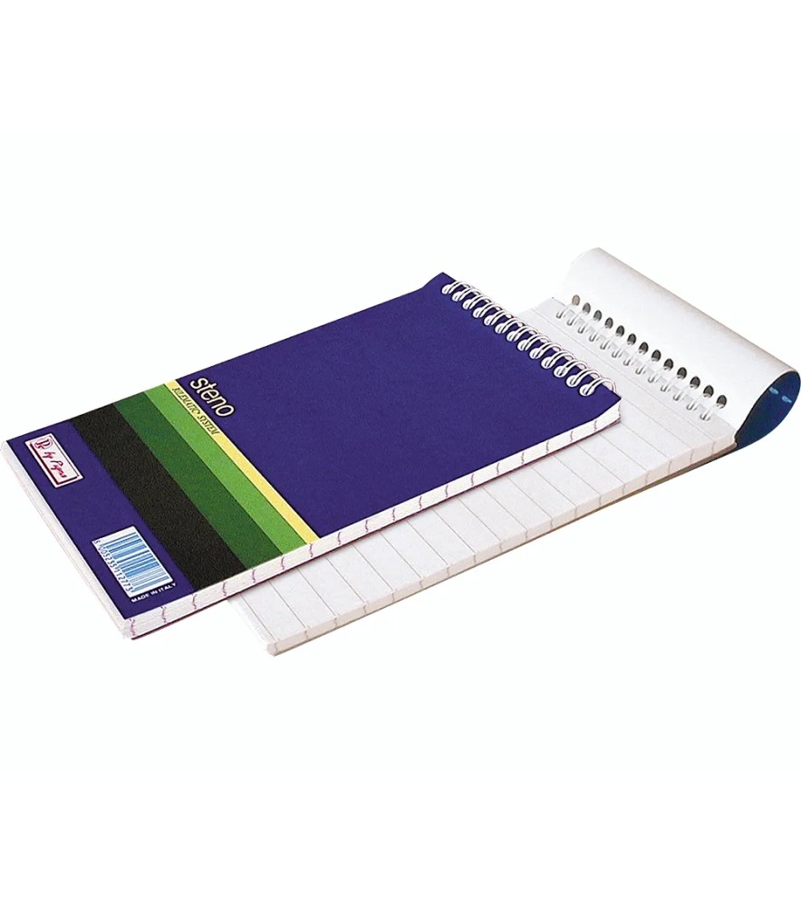 Blocco Notes Steno 160 pagine 60gr Spirale Bianca 80 fogli