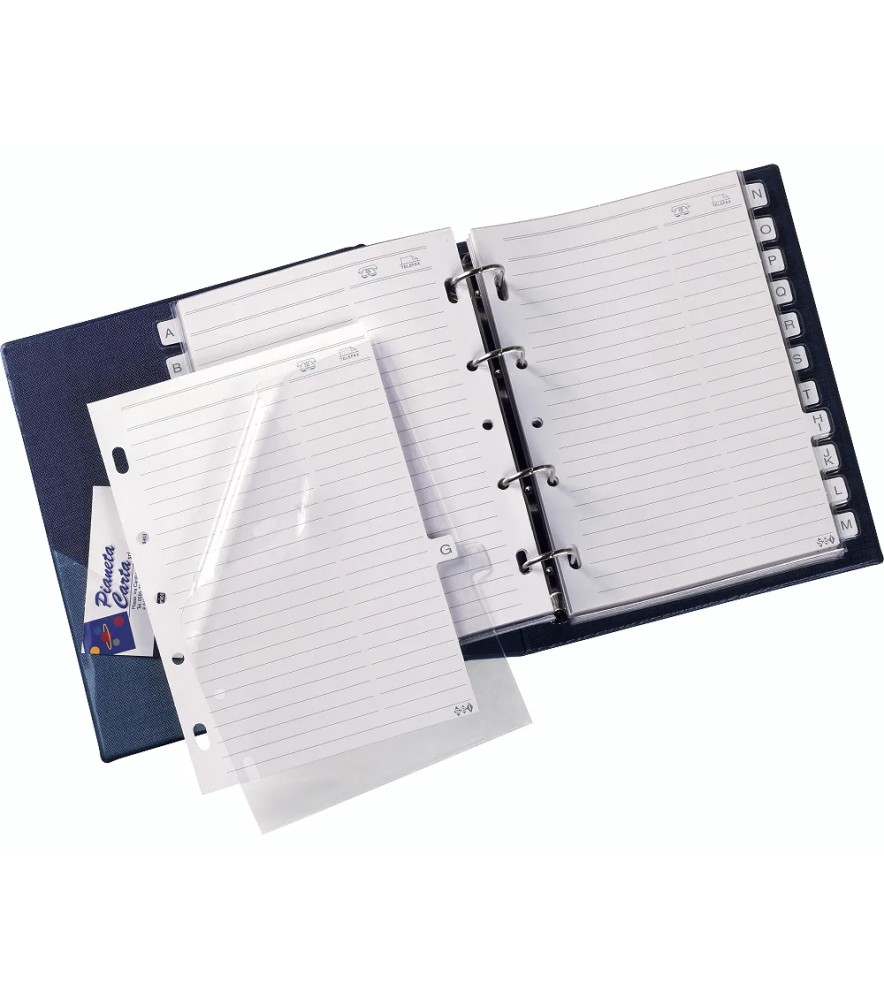 Rubrica Telex 3 a 4 Anelli Bianca