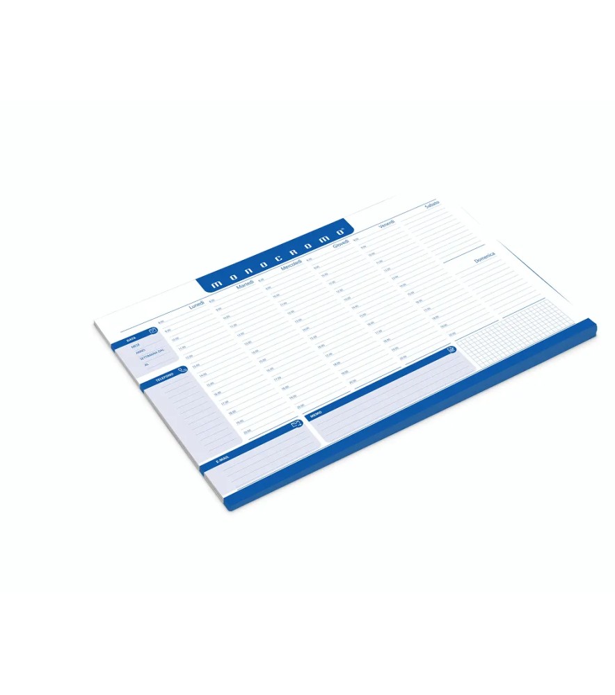Desk Planner 21,9x42cm Monocromo Settimanale
