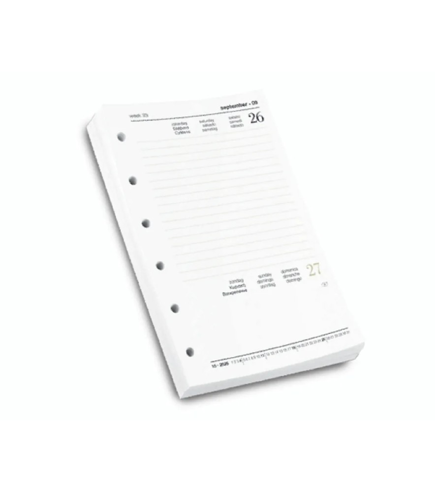 Ricambio Organizer Agenda 14x21,5cm 320 pagine Giornaliera