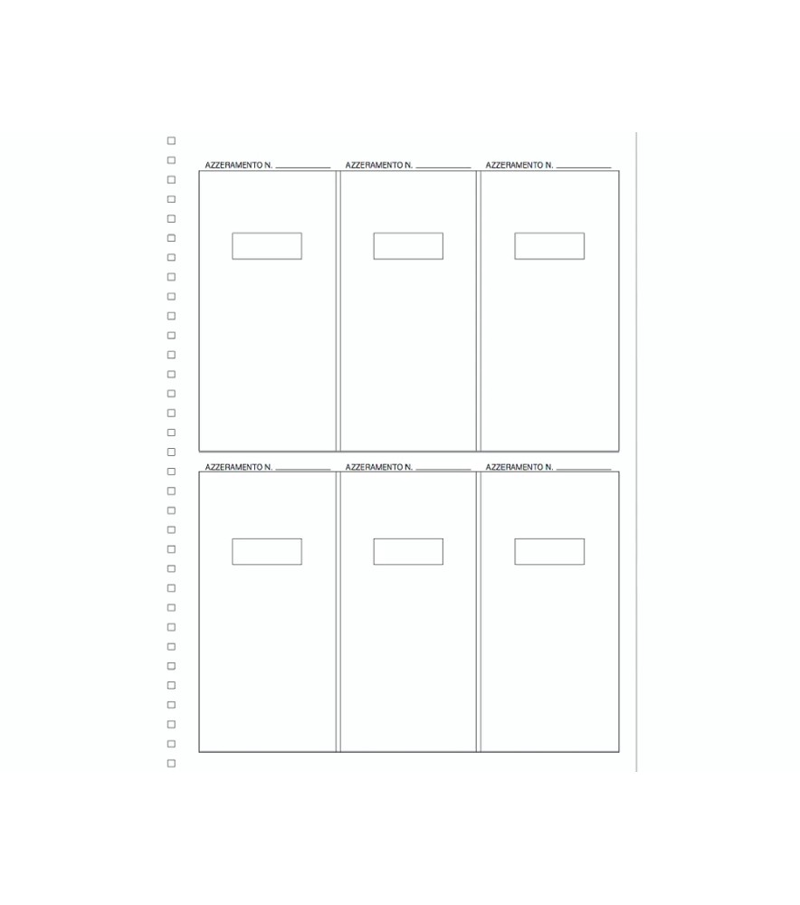 Cartella Azzeramento Scontrini Giornalieri 300 x 230mm