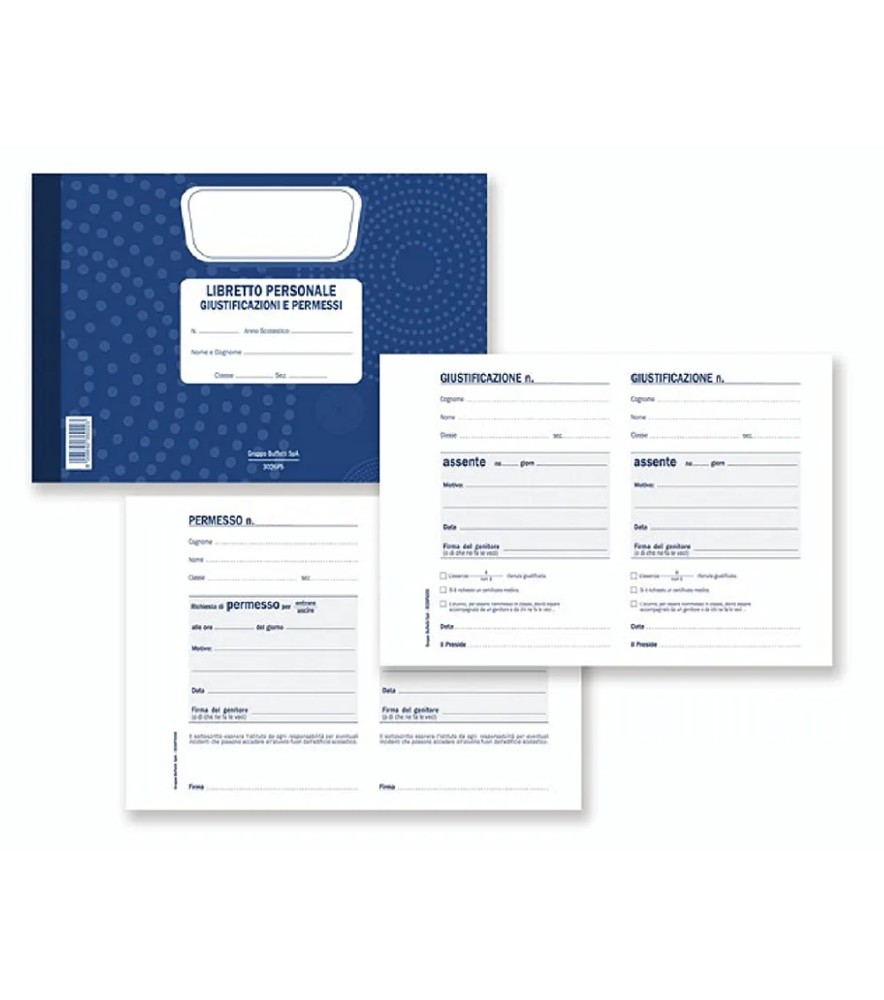 Libretto Giustificazioni Assenze 215 x 148mm